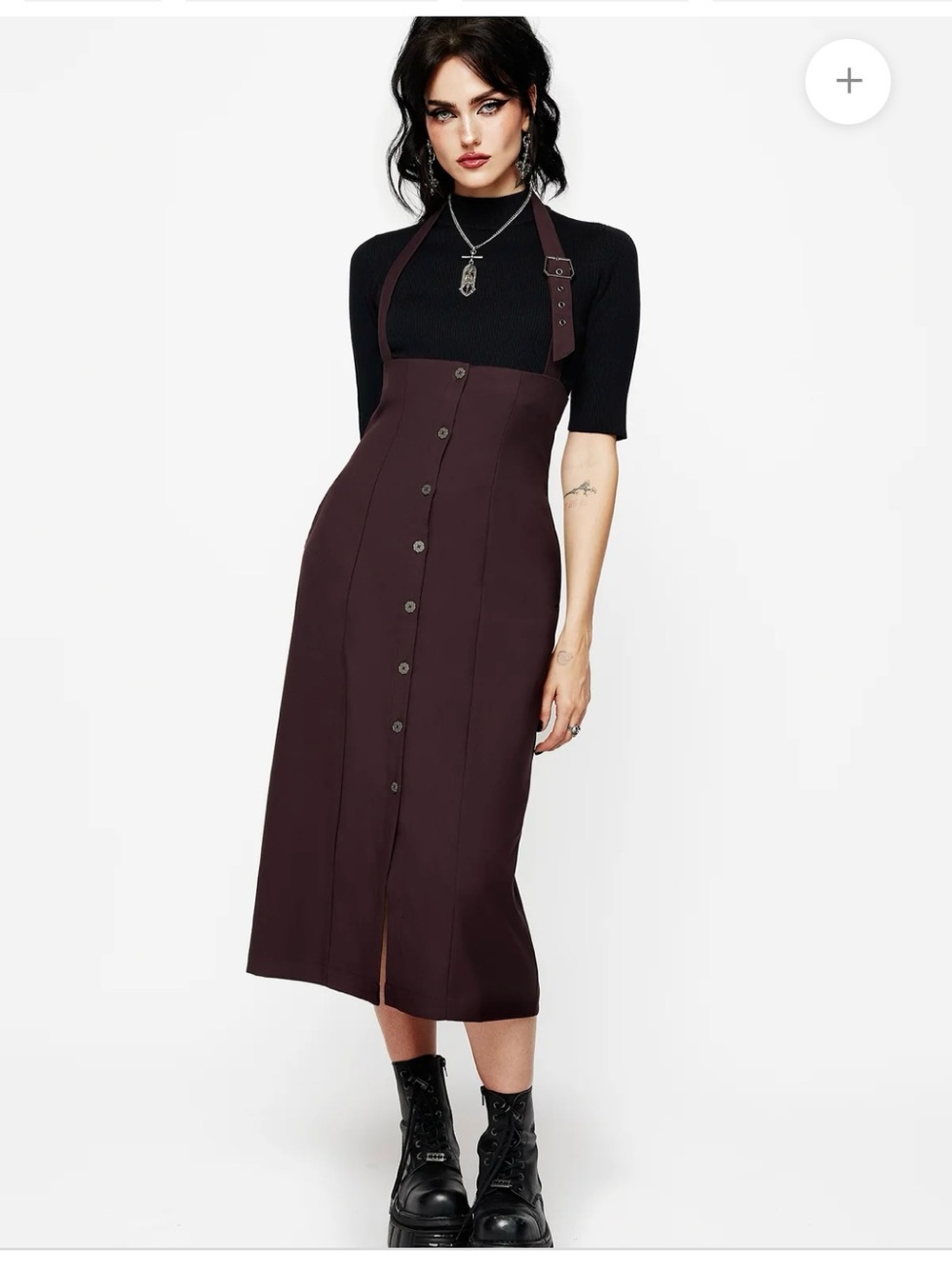 NWT Disturbia New Age Halter Neck Pinafore Midi Dress Purple Sz 14